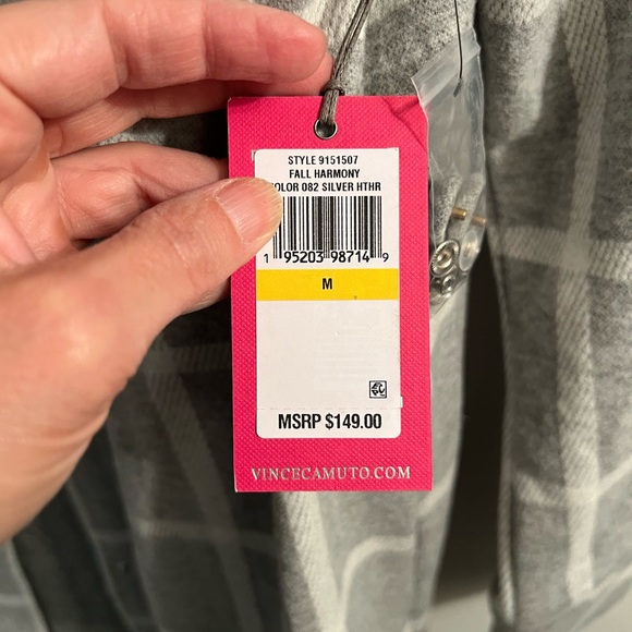 Gray Plaid Button-Up Coat - Picture 4 of 5